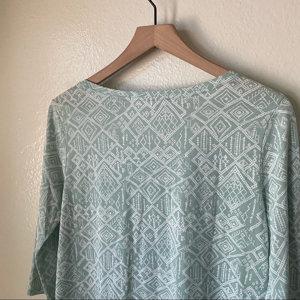 Peruvian Connection | Mint Patterned Top - Picture 7 of 7